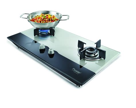prestige hobtop 2 burner auto ignition gas stove black
